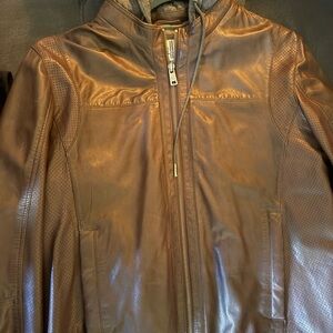 Wilsons Leather Tan Perforated Jacket